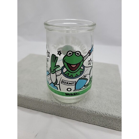 Muppets in Space  KERMIT Welch's Jelly Jar Juice Glass 1998 Collectible 4" - Picture 1 of 8